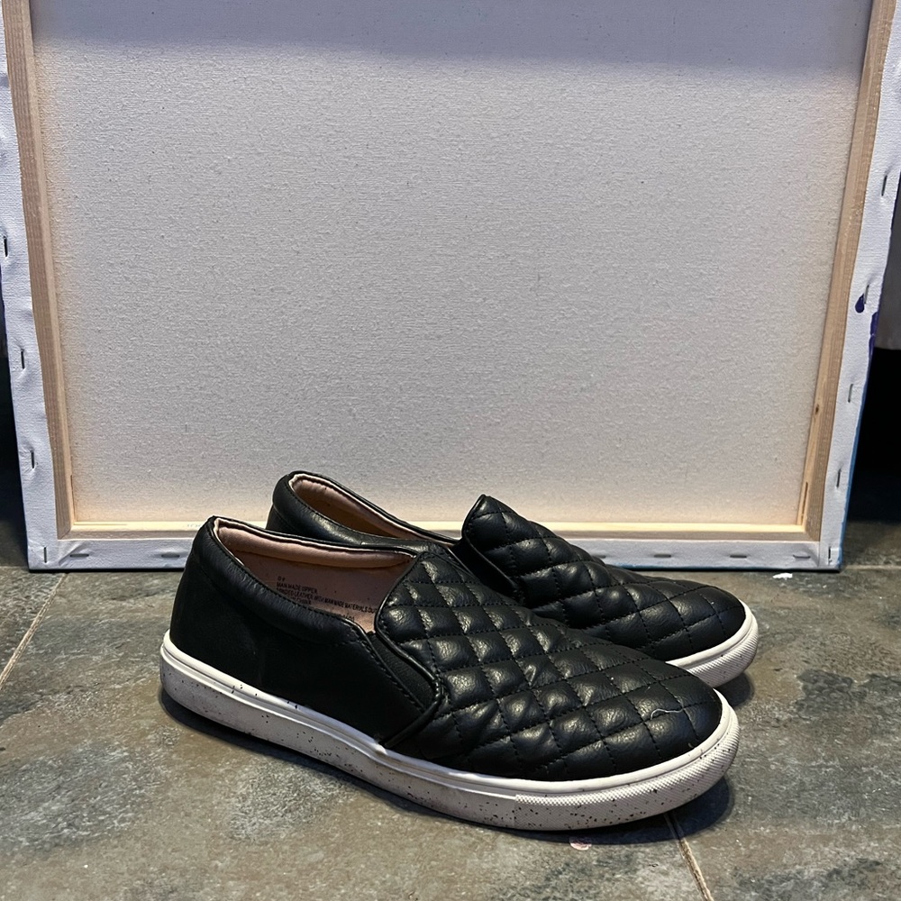 black slip ons